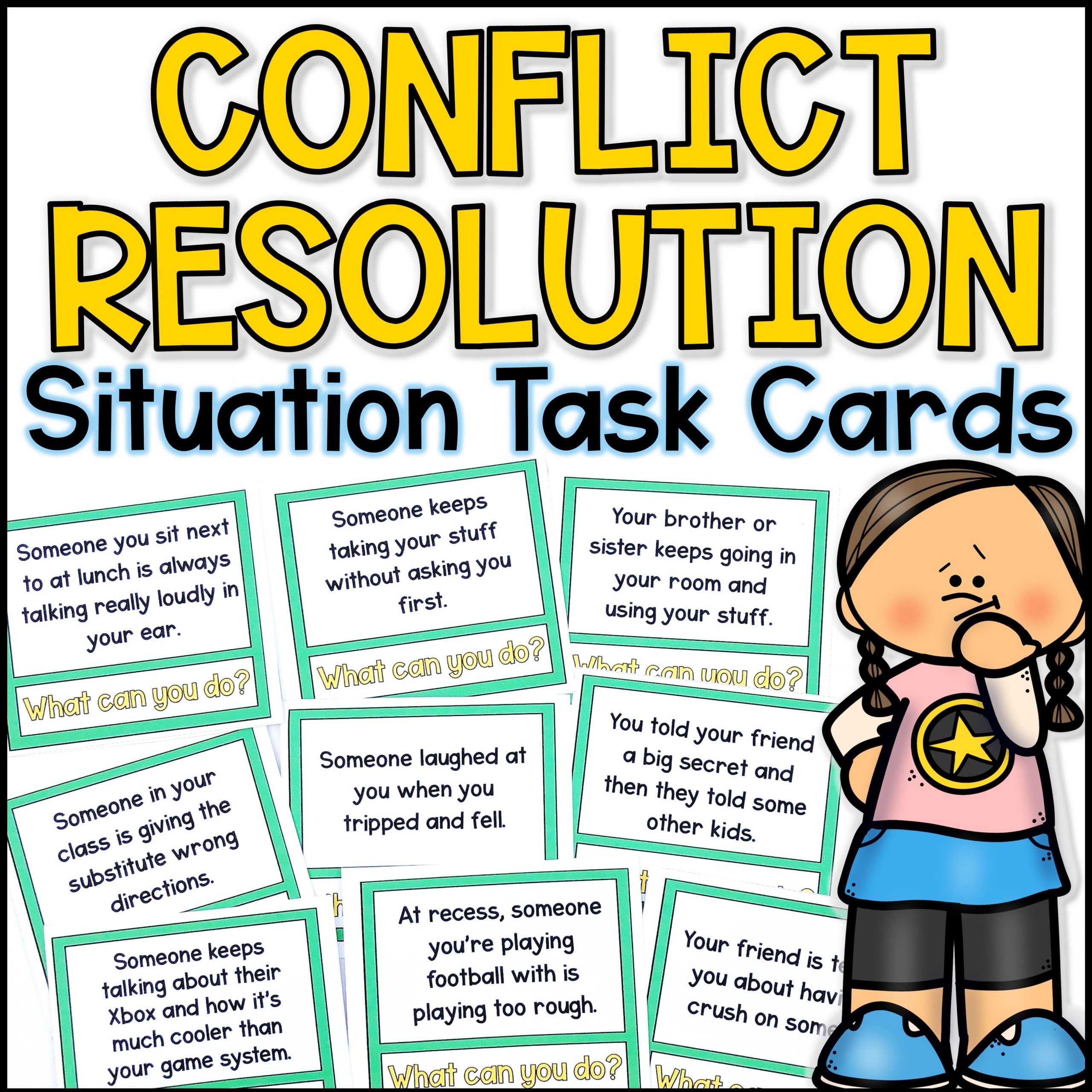 Conflict Resolution Task Cards Shop The Responsive Counselor