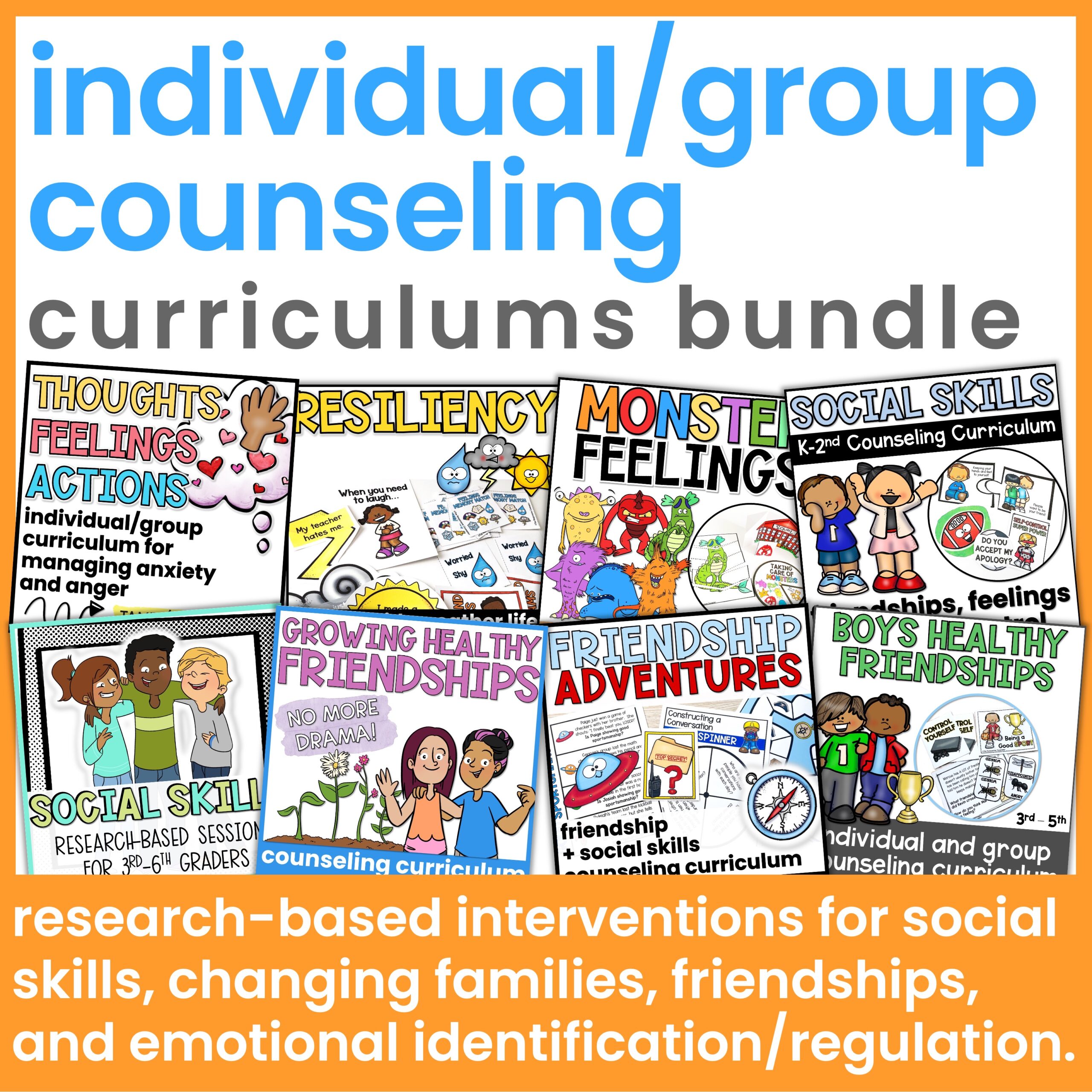 Elementary Group Counseling Curriculum Bundle - Shop The Responsive ...